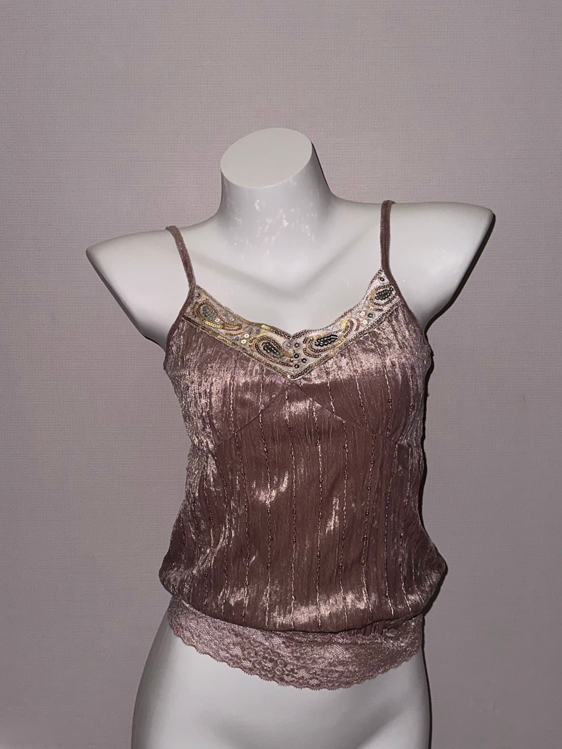 빈티지 베이지 핑크 벨벳 페어리 슬리브리스 상품이미지1