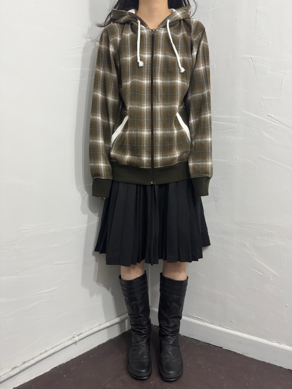 check hood zipup 상품이미지4