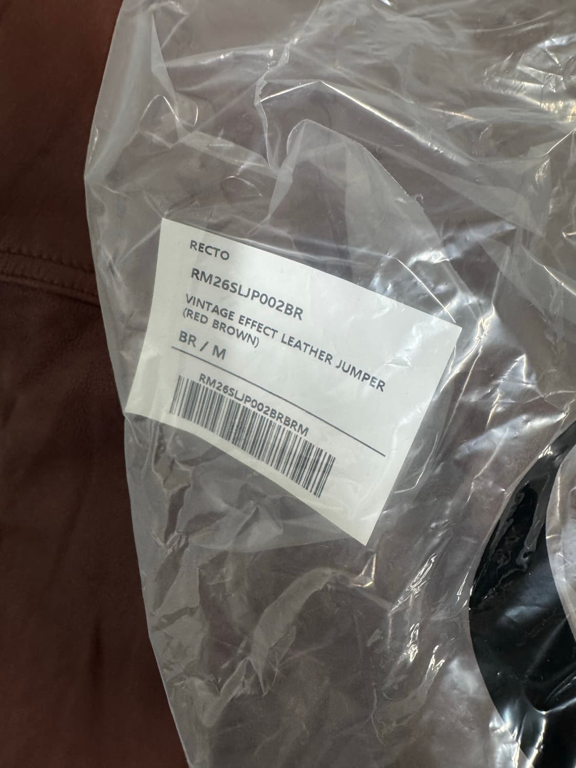 렉토 빈티지 이펙트 레더 점퍼(레드브라운) M 사이즈 상품이미지8