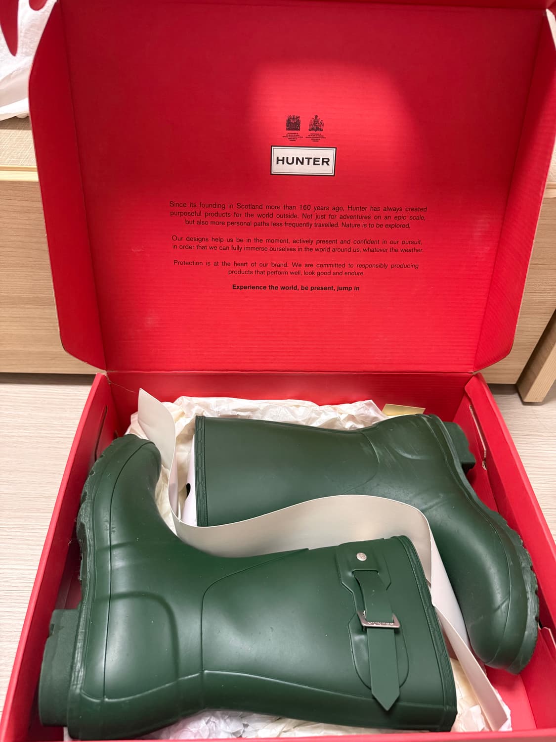 헌터 레인부츠 그린 상품이미지1