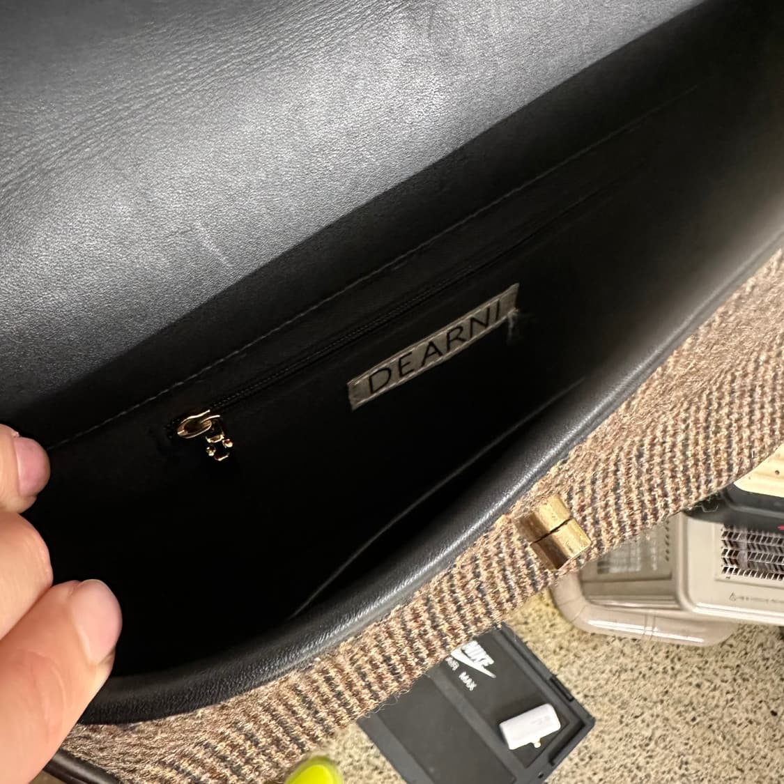 해리스트위드 레더 크로스백 상품이미지6