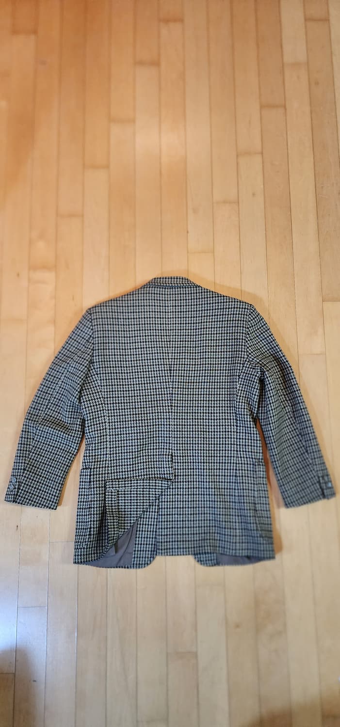 베이지 체크 모직자켓 M 상품이미지5