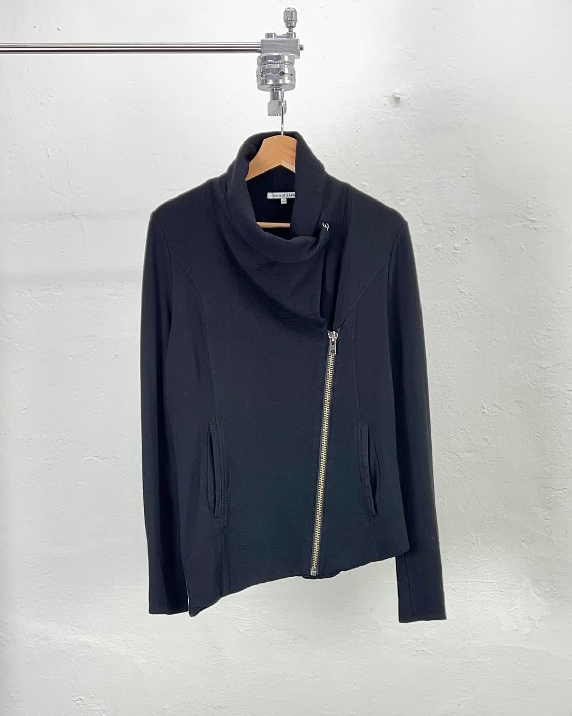 헬무트랭 블랙 비대칭 언발런스 모달 집업 마운틴 자켓 상품이미지2