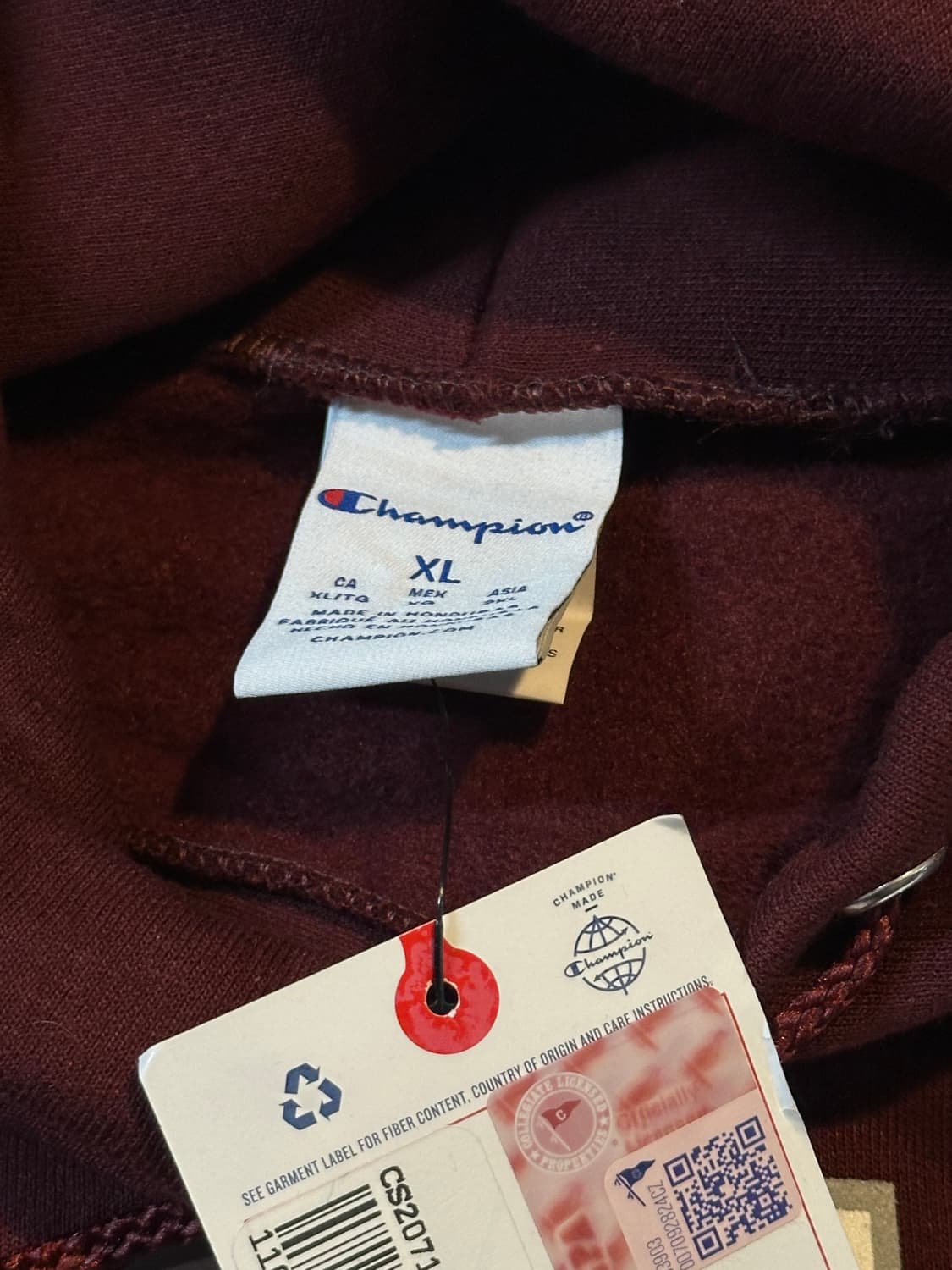 새상품급) 챔피온 MIT 후드티 버건디 상품이미지4
