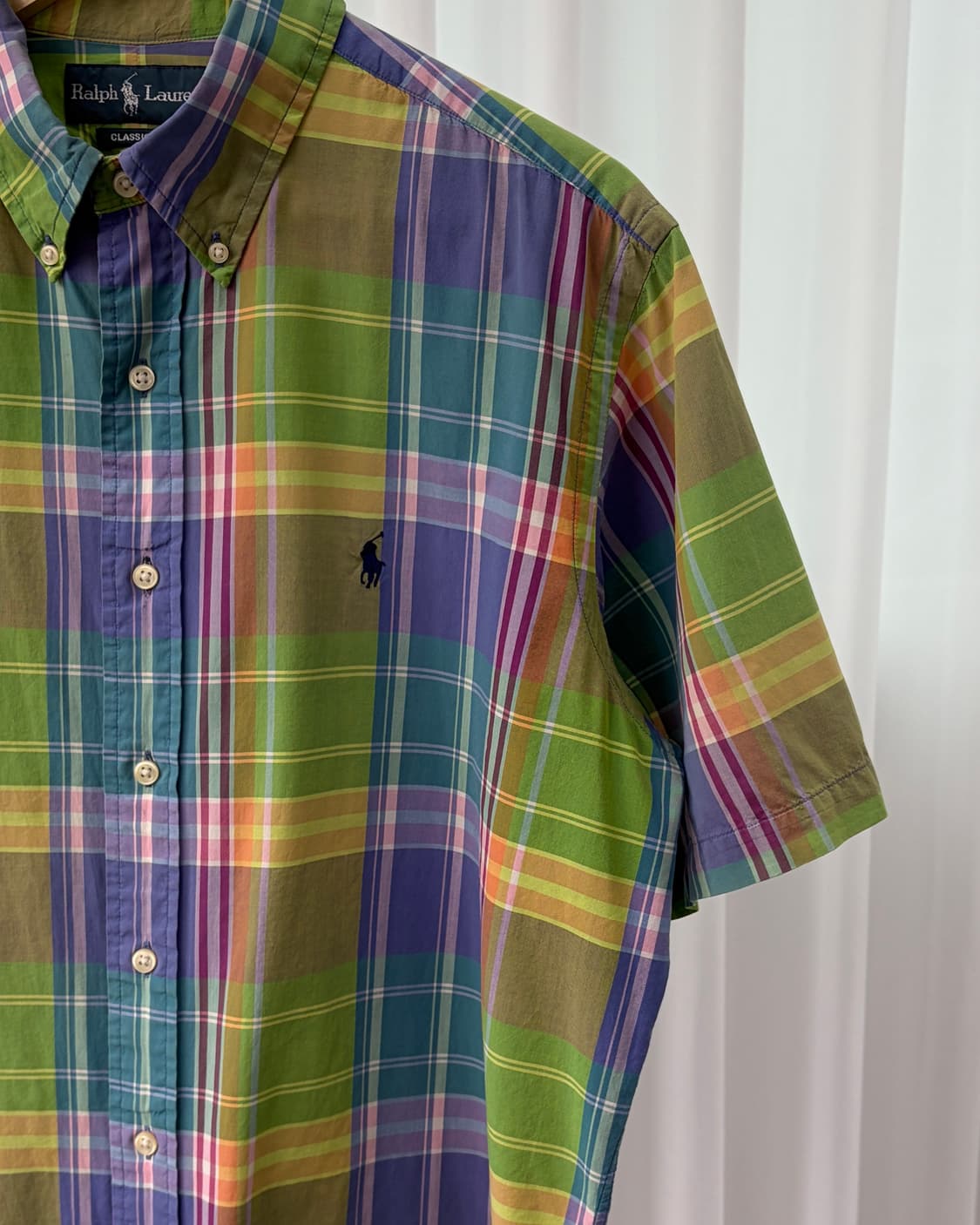 [L]폴로 랄프로렌 클래식핏 마드라스 반팔 셔츠 상품이미지5