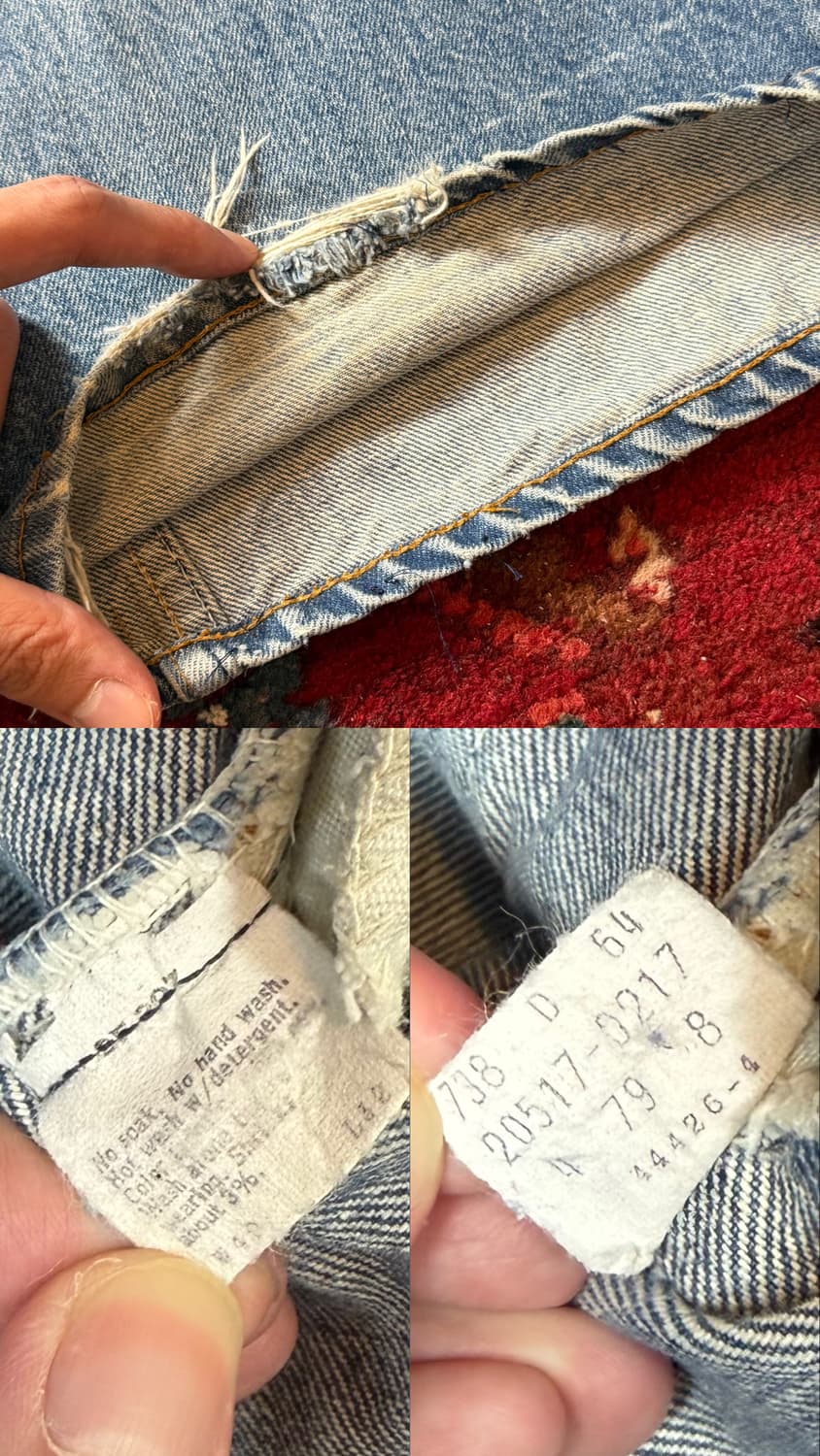 70's USA 빈티지 리바이스 517 오렌지탭 부츠컷 체인스티치 상품이미지9