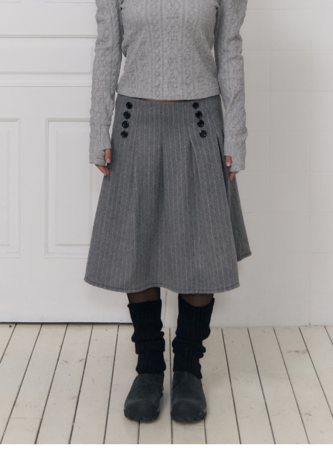 KANARI BUTTON SKIRT 상품이미지1