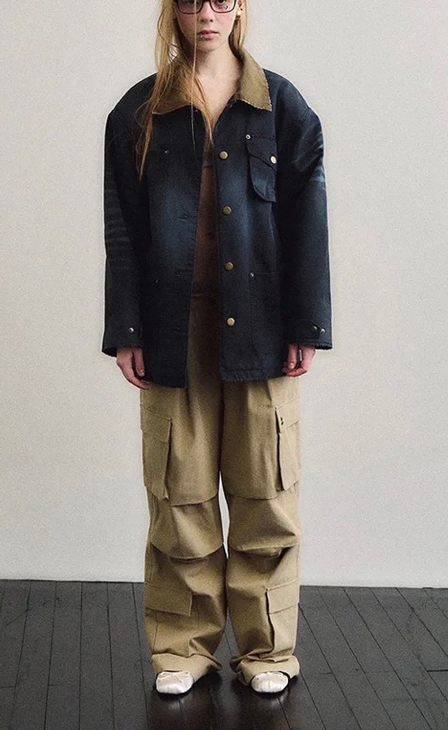 데어드 eyelet wide cargo pants 상품이미지1