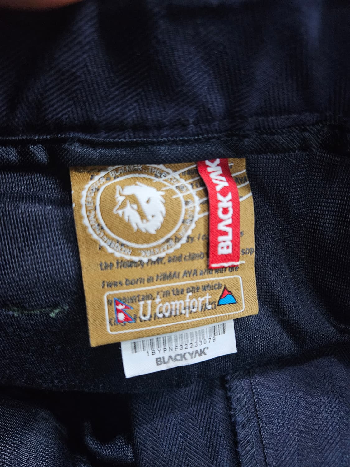 블랙야크 네이비 남성 허리 32 등산복 면바지  상품이미지3