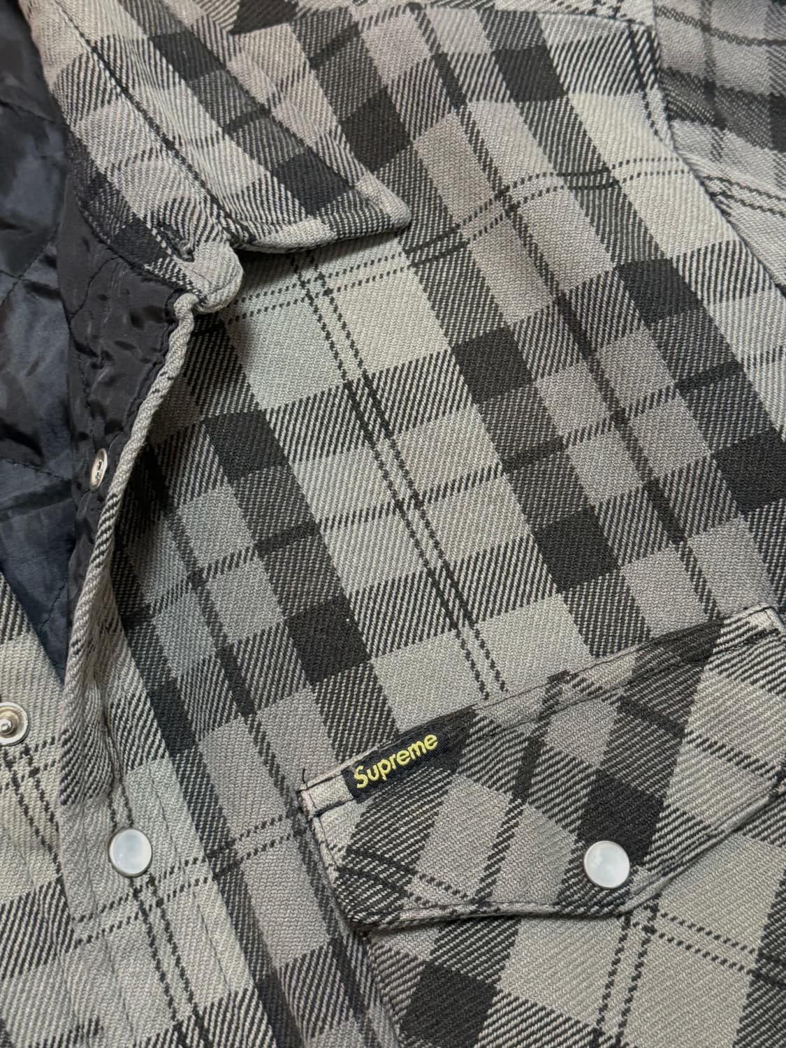 슈프림 블랙/체크 셔츠 상품이미지4