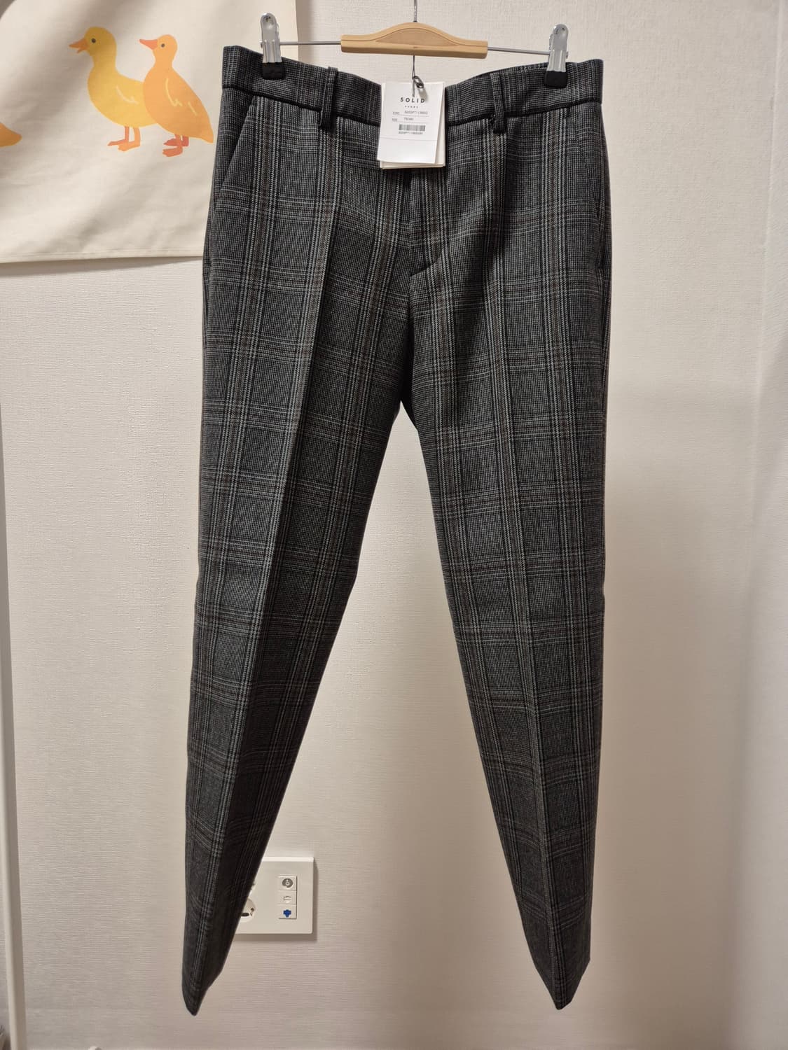 솔리드옴므 체크 슬랙스 46(28~30) 상품이미지2