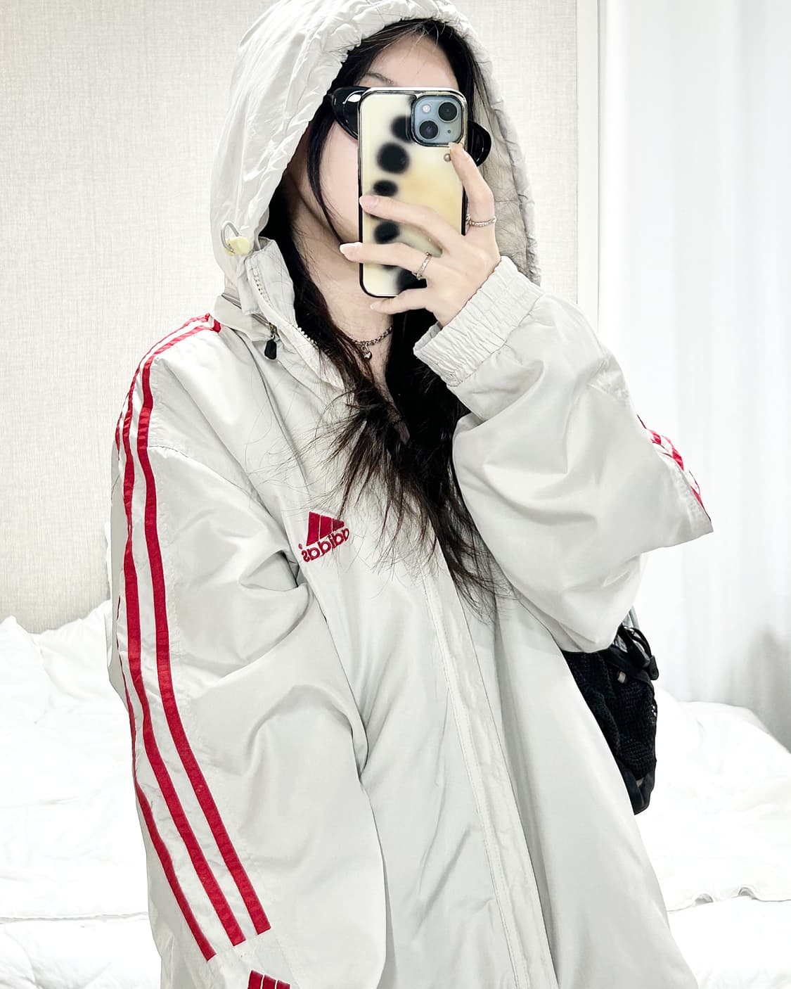 아디다스 90‘s 빅로고 삼선 누빔자켓 상품이미지3