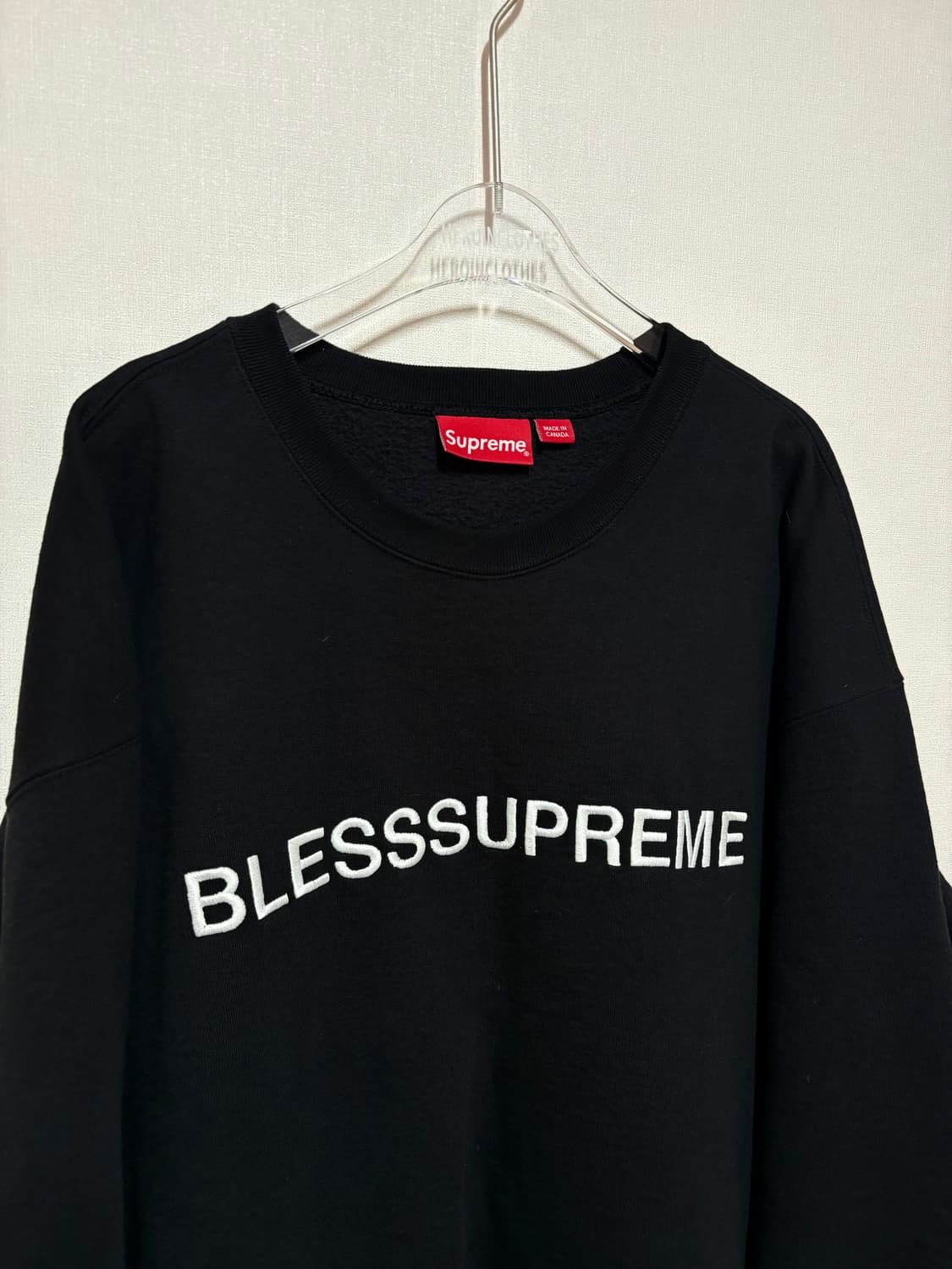 [XL] BLESS X SUPREME LOGO CREWNECK BLACK 상품이미지3