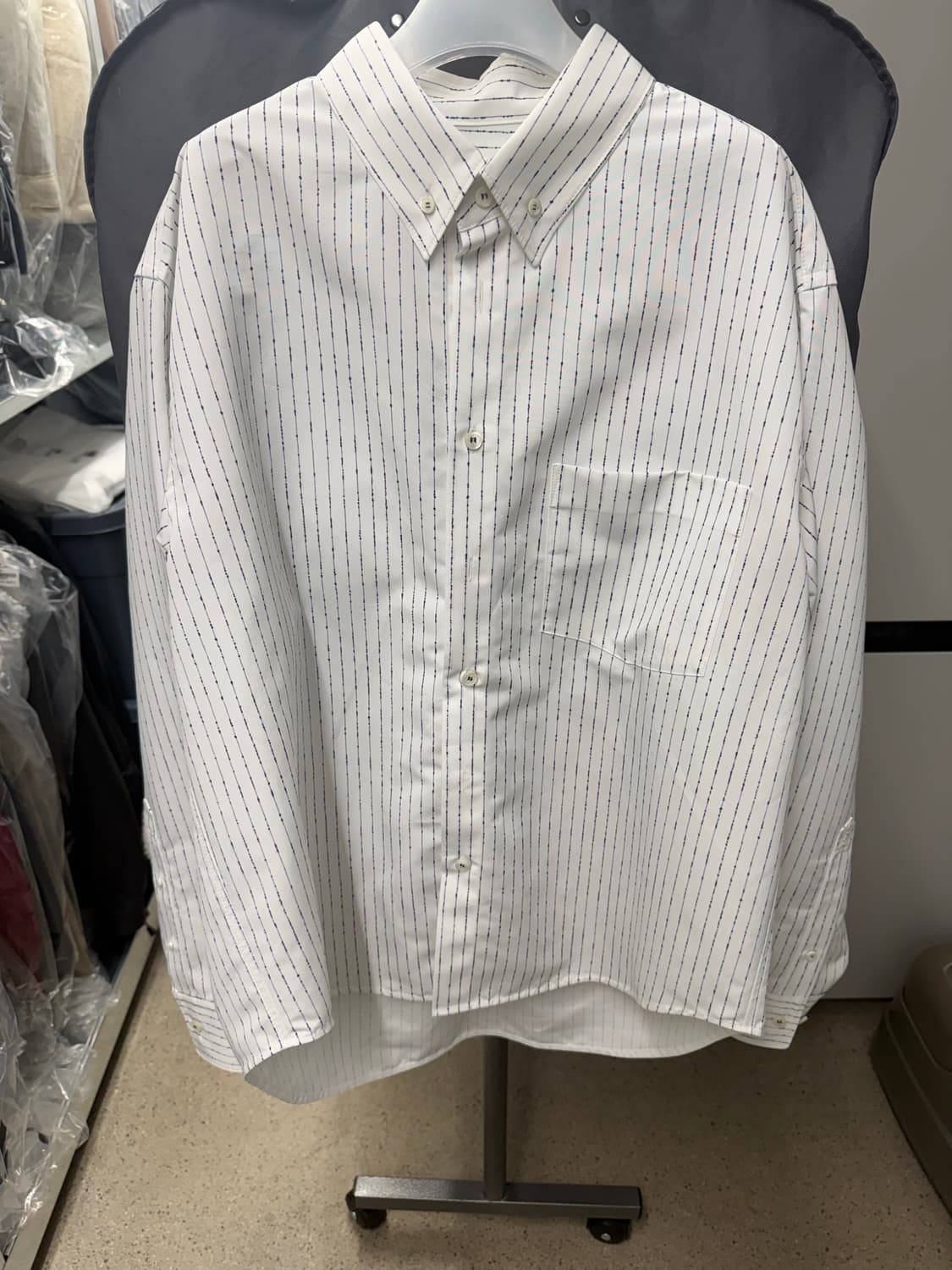 [S] 렉토 24S/S 네프 스트라이프 타페타 오버사이즈 셔츠 상품이미지4