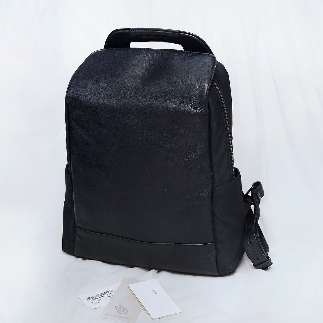 만다리나덕 네오 (NEO) 풀그레인 레더 캔버스 백팩 상품이미지1