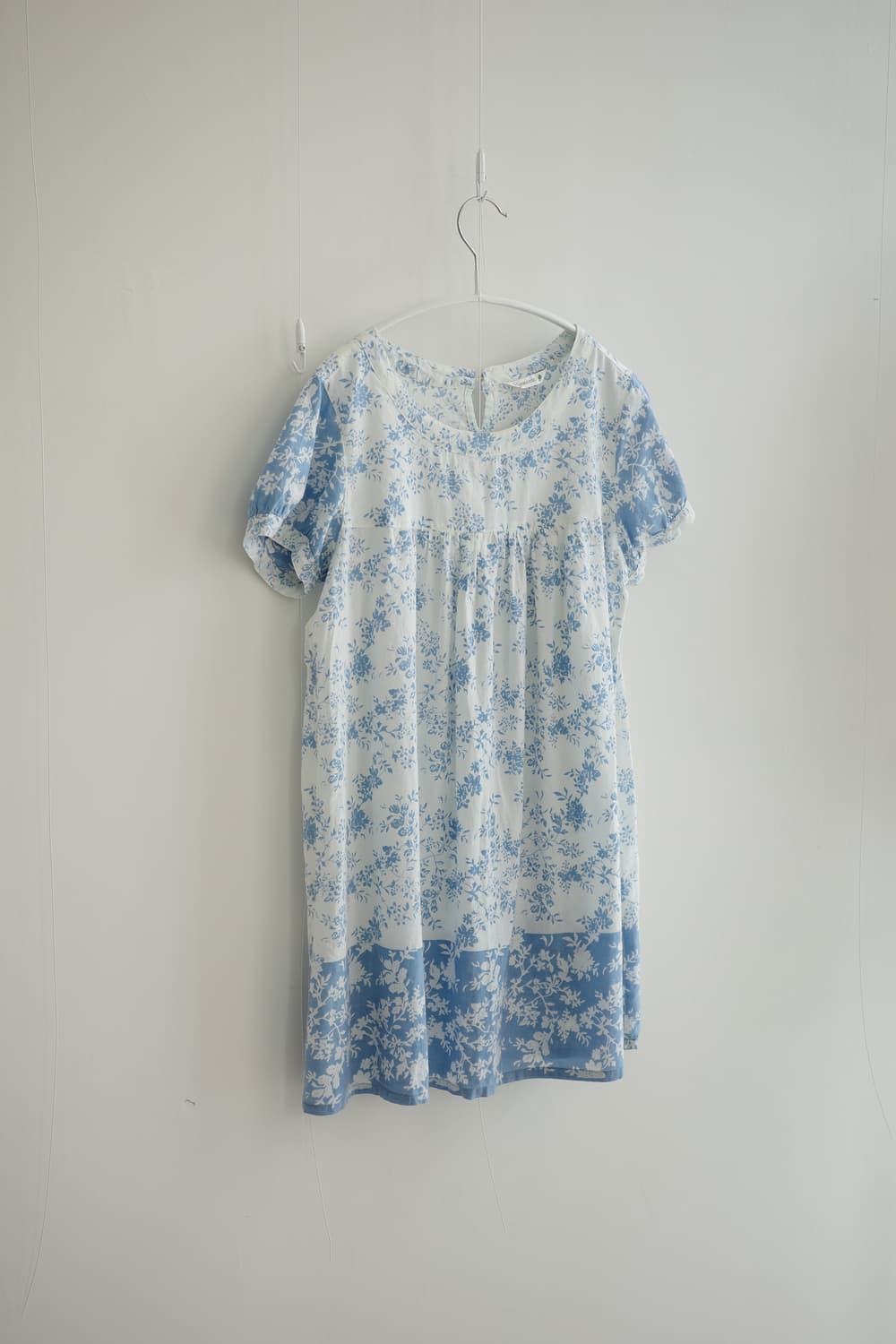 Pyumosso blue&white flower smock dress 상품이미지4