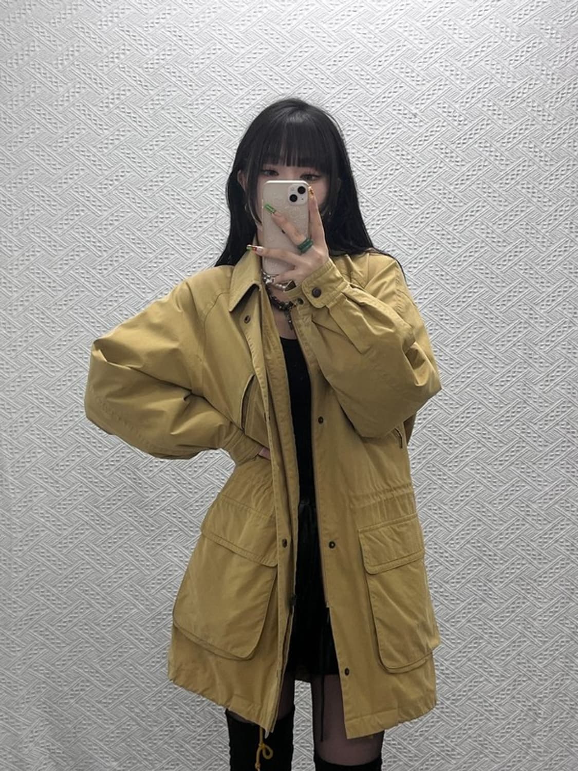 버버리 캐주얼 빈티지 스윙톱 롱 야상 워크 자켓 M C09544 상품이미지1