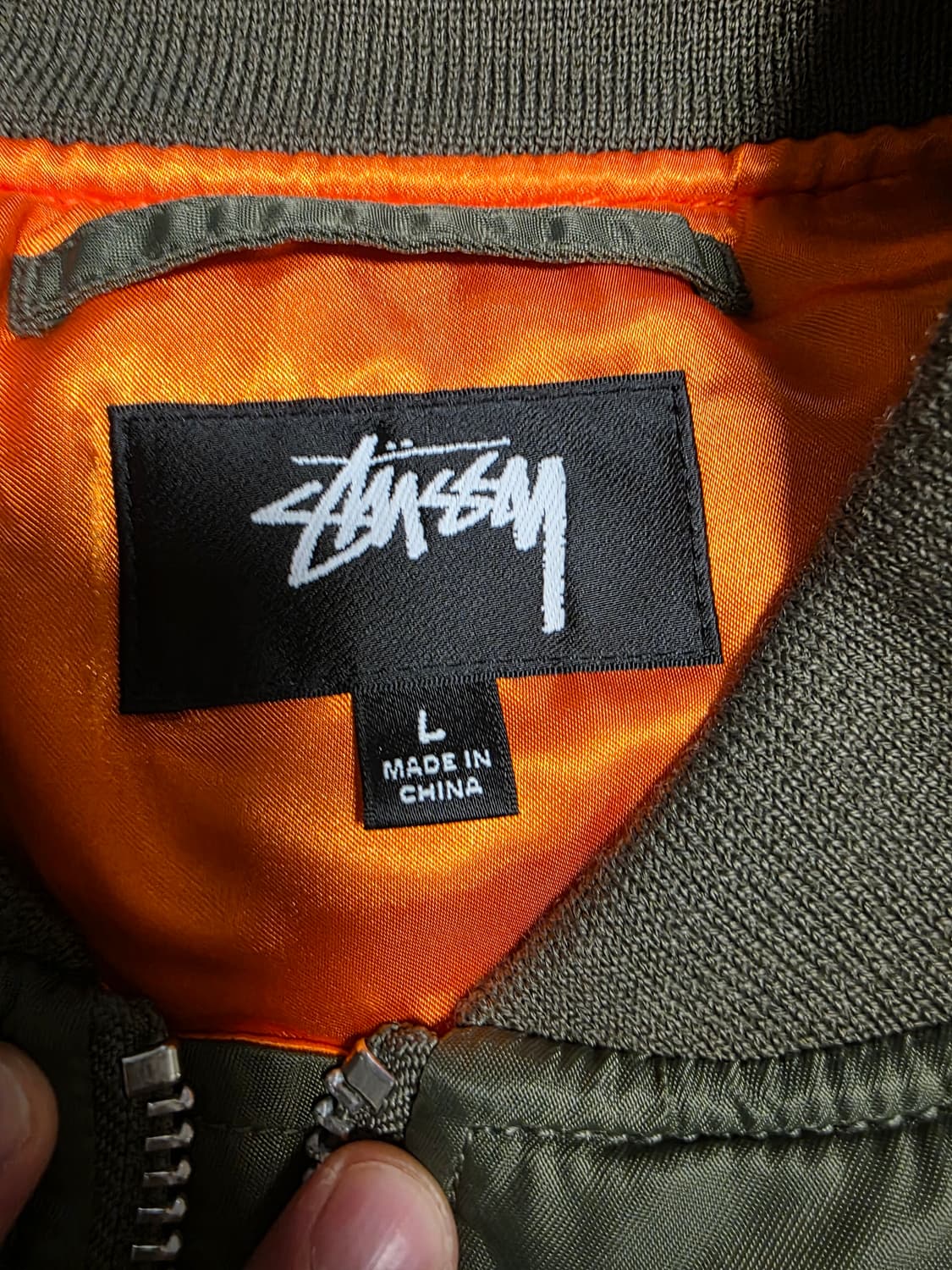 [L] 스투시 x CDG MA-1 자켓 올리브 상품이미지8