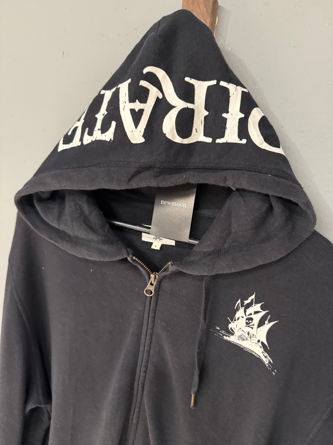 back skull printing hood zip-up 상품이미지5