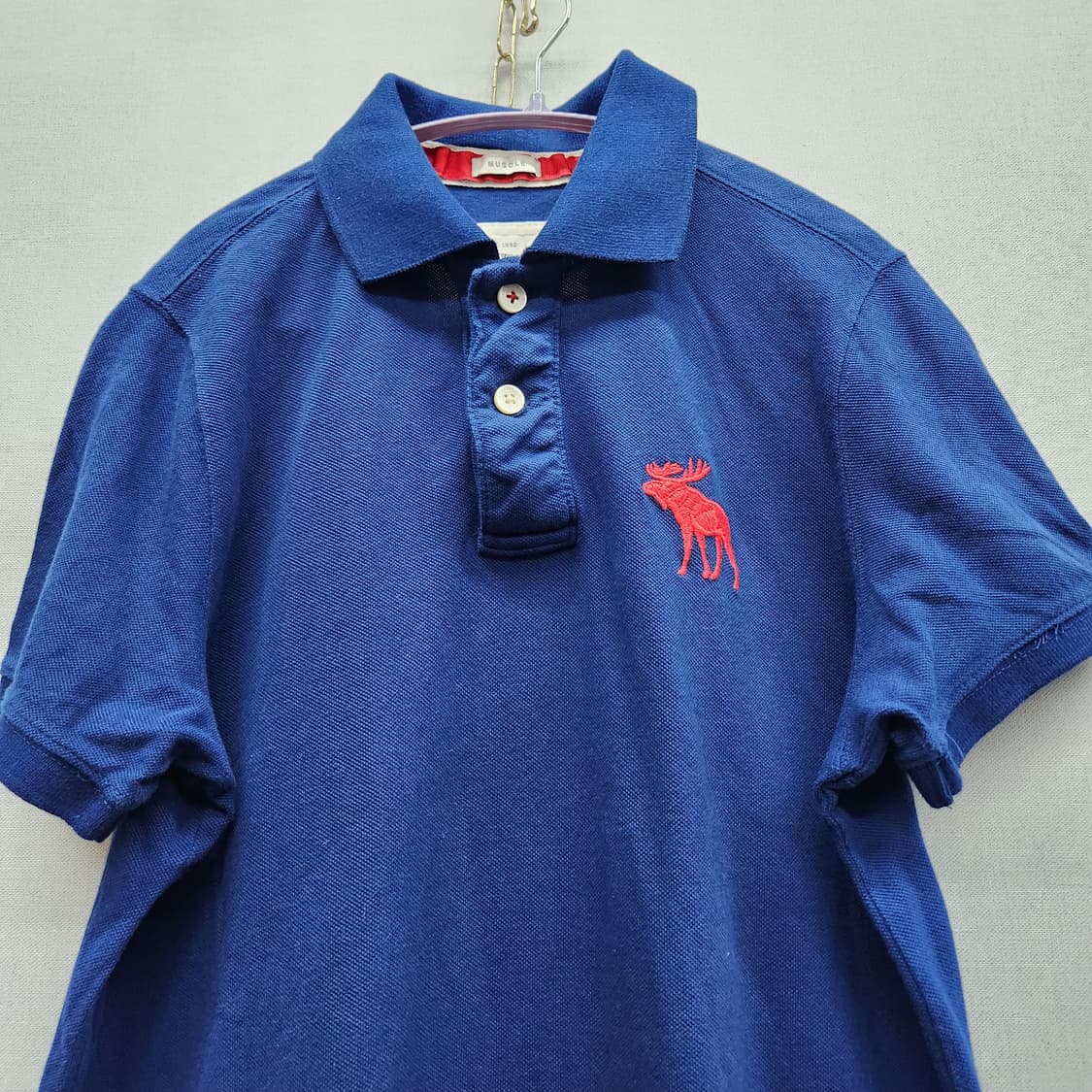 아베크롬비 빅로고 자수 반팔카라 M(M) 남여공용 상품이미지2