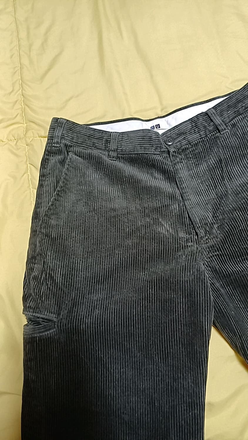 유니클로 와이드 코듀로이팬츠 실측32인치 기장102 상품이미지4