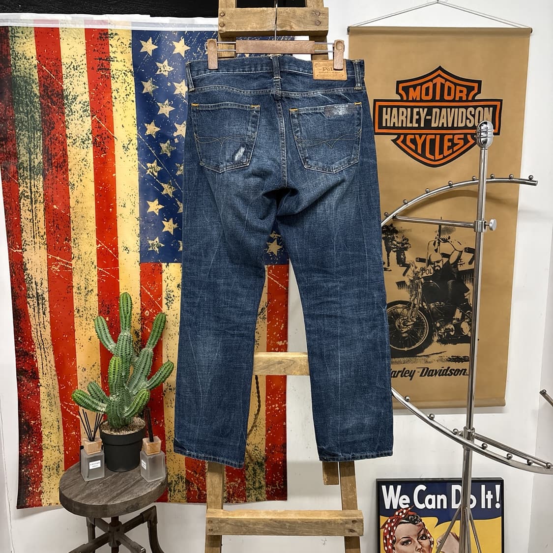 폴로 랄프로렌 빈티지 워시드 리페어드 데님팬츠 N941   상품이미지2