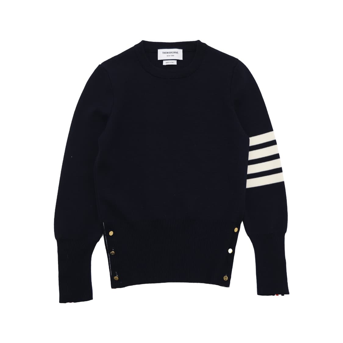 톰브라운 FKA239A 사선 밀라노 스티치 크루넥 울 네이비 상품이미지6