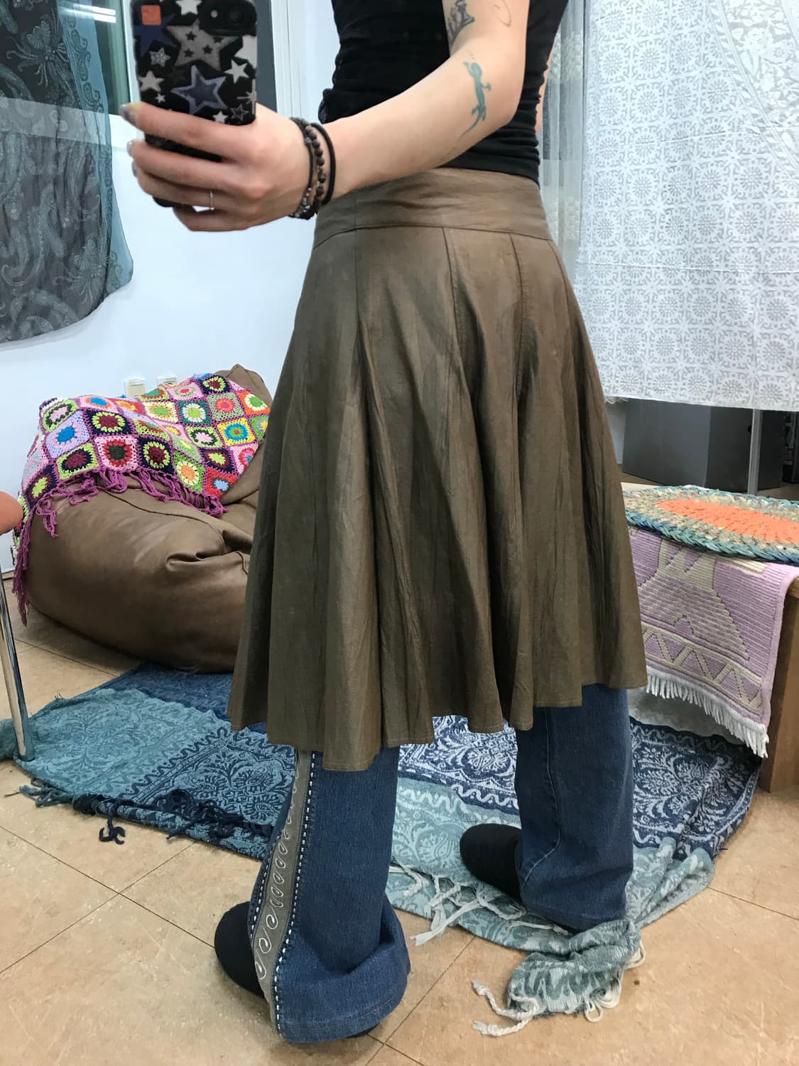 빈티지 여성 버클 랩 스커트  상품이미지2