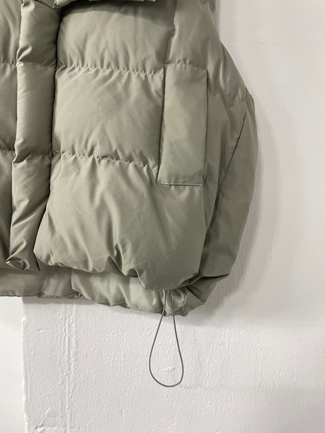 빈티지 오버핏 하이넥 조끼 패딩 상품이미지2