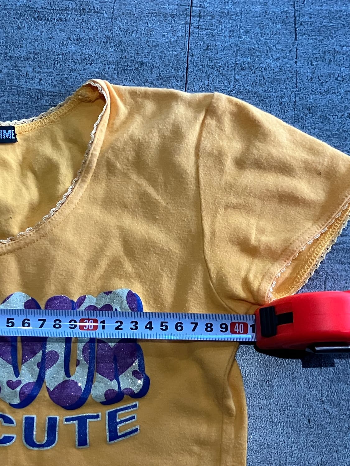 일본빈티지 Hearttime 핀터깔y2k 달천깔페어리 레이스 반팔티셔츠 상품이미지3