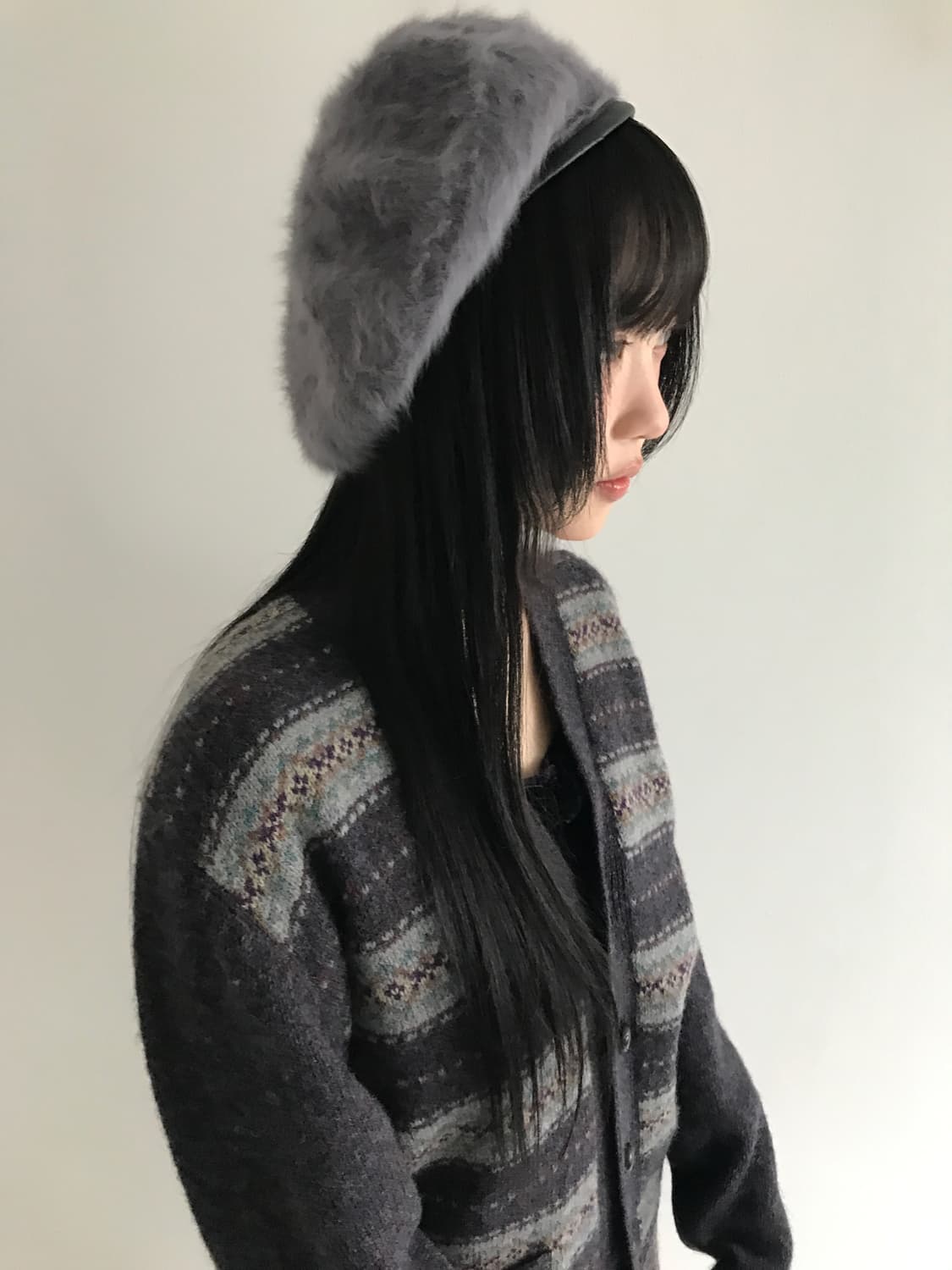 Fur Leather Beret 상품이미지8