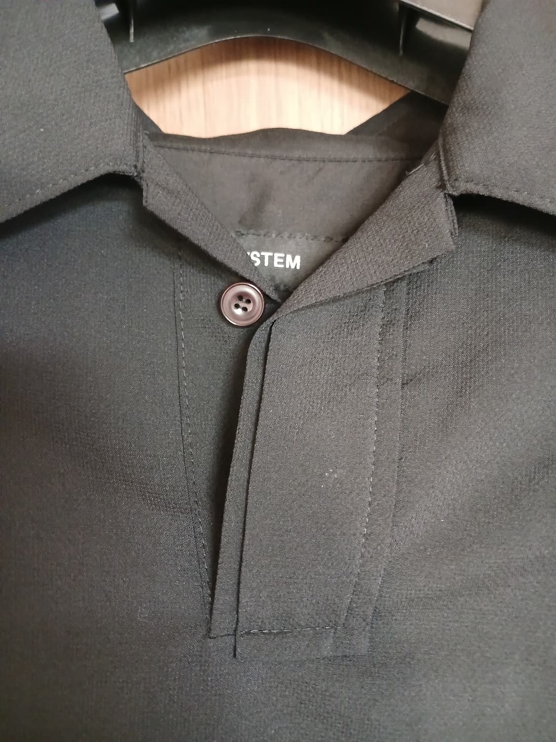 시스템옴므 2024 다크네이비 풀오버 카라 티셔츠 105 상품이미지4