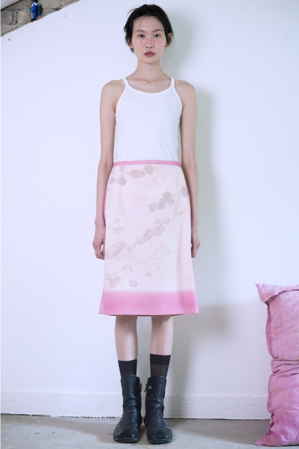 [새상품] teak 티크 스커트 COTTON SKIRT (LEAF PIN 상품이미지2