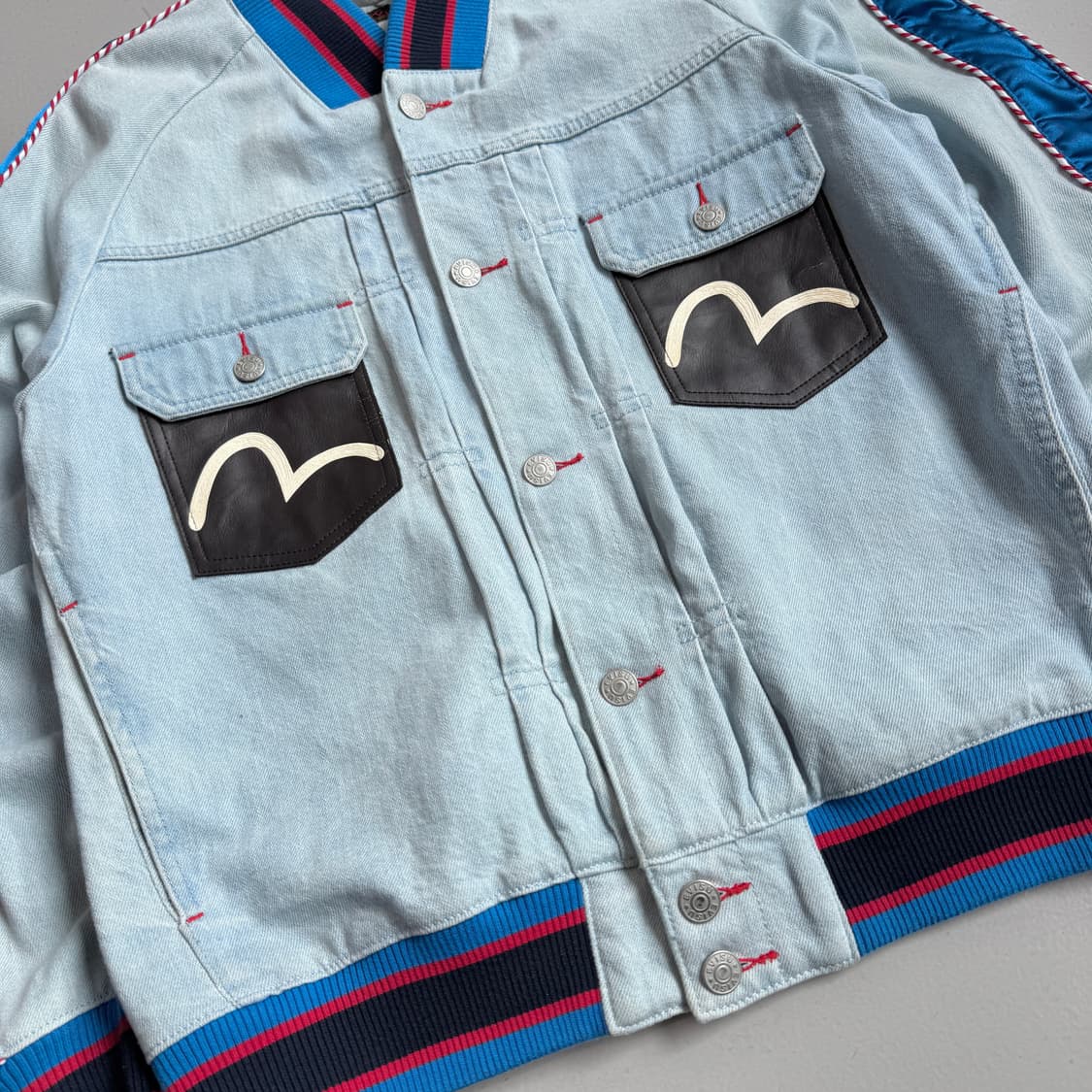 에비수 제팬 빅로고 빅힐즈 스카쟌 데님자켓 상품이미지5