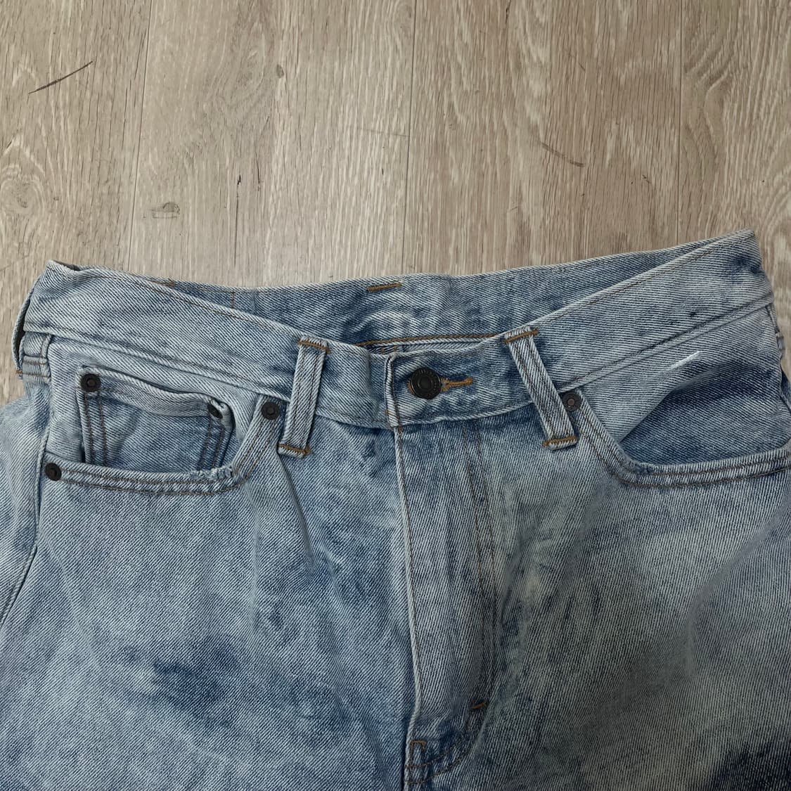 리바이스 아이스워싱 배기 데님 반바지 W30 상품이미지3