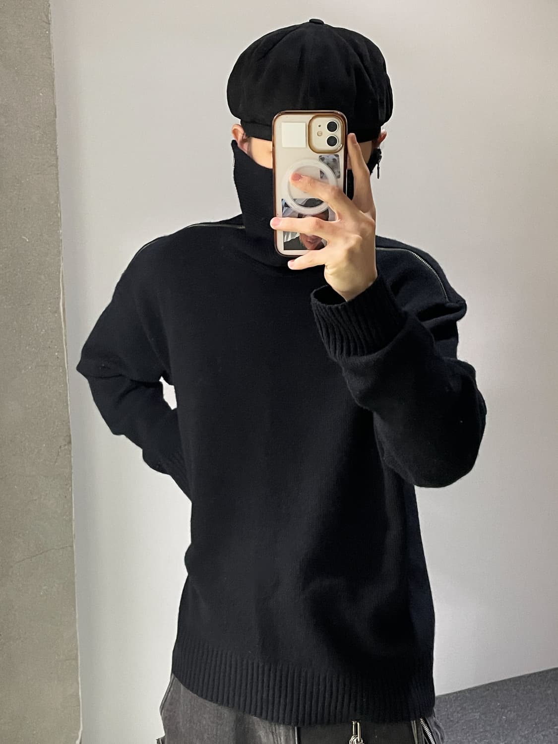 아르마니익스체인지 더블 넥 집업 니트 상품이미지2