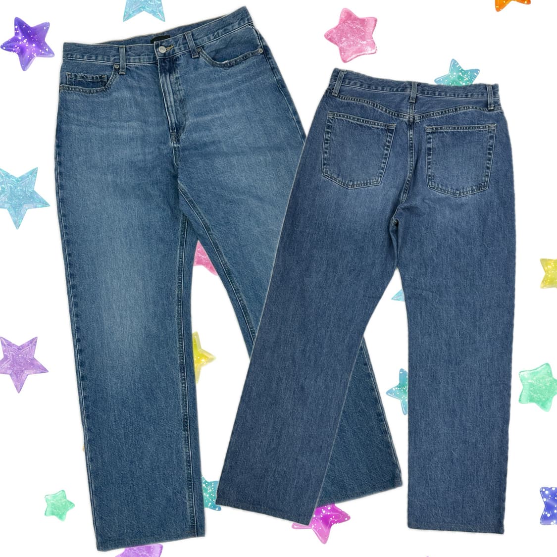 재팬 유니클로 빈티지 워싱 데님 팬츠 남자 30인치 일자핏 보헤미안 상품이미지1