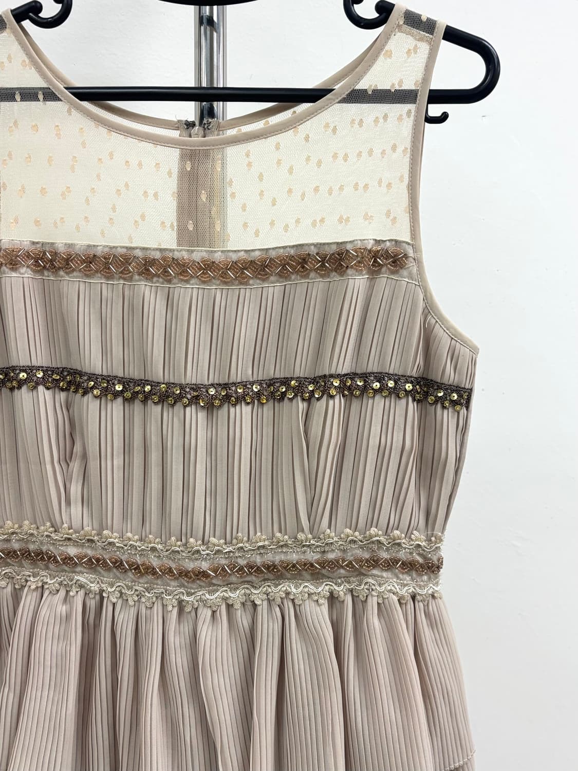 빈티지 베이지 드레스 원피스 상품이미지7