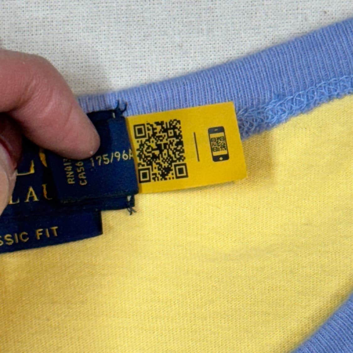 M) 폴로 랄프로렌 1967 링거티 반팔 티셔츠 옐로우 신형 상품이미지6