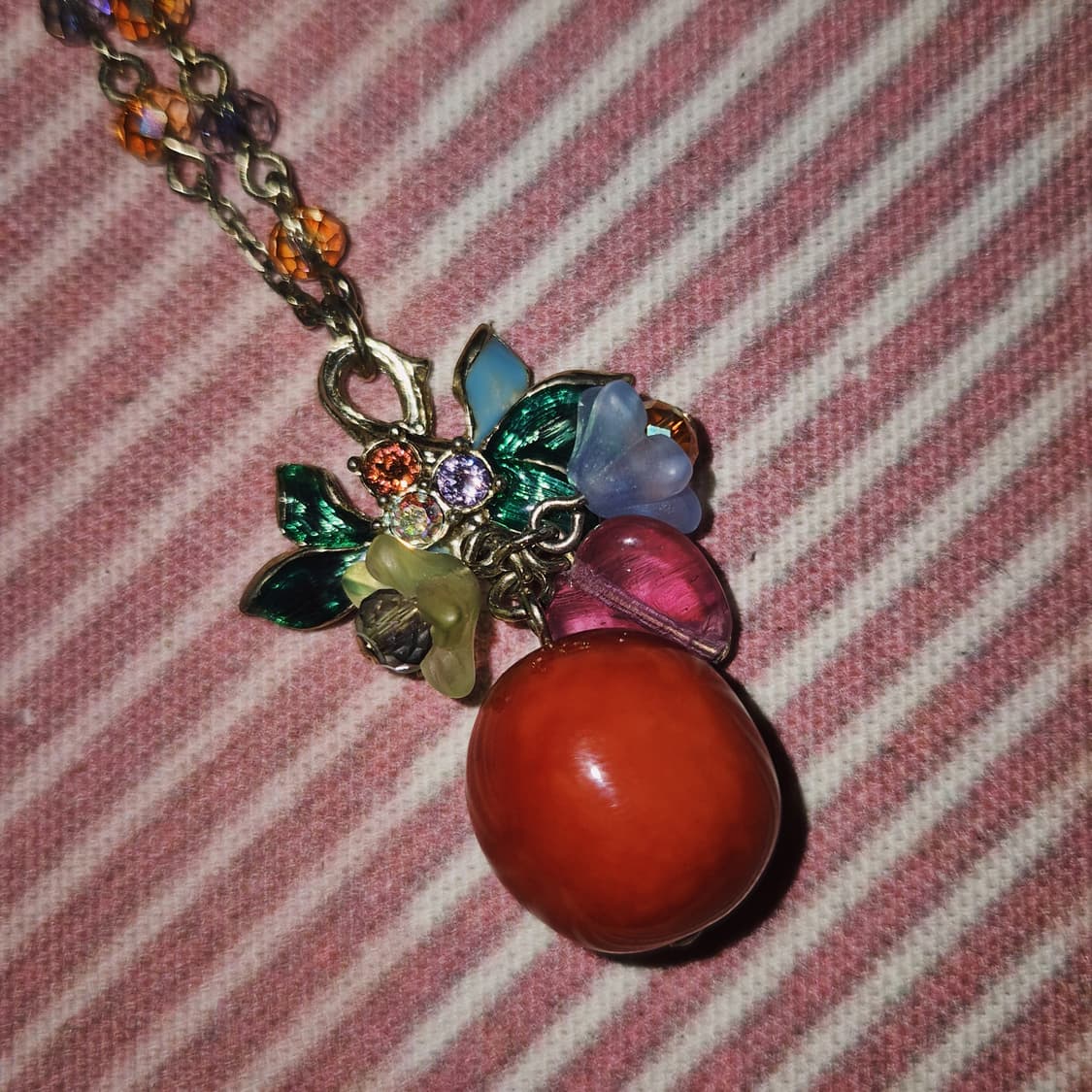 07s 안나수이 빅 체리&꽃잎 레이어드 목걸이 상품이미지9