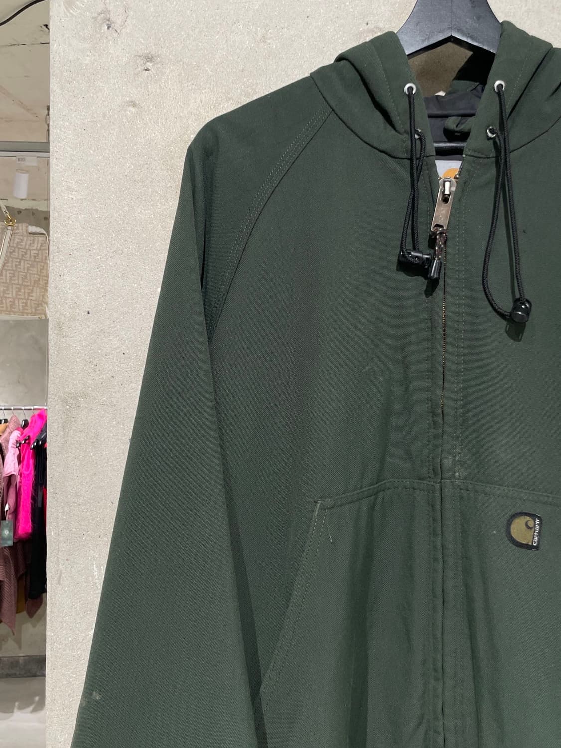 칼하트 올리브 그린 워크 후디 자켓 상품이미지2