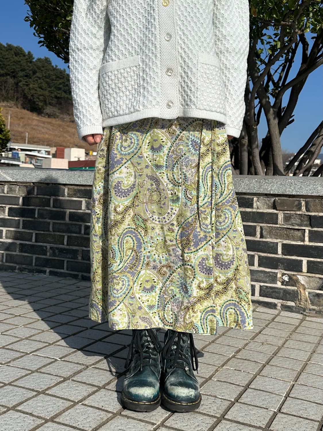 아쿠아스큐텀 페이즐리 스커트 상품이미지4