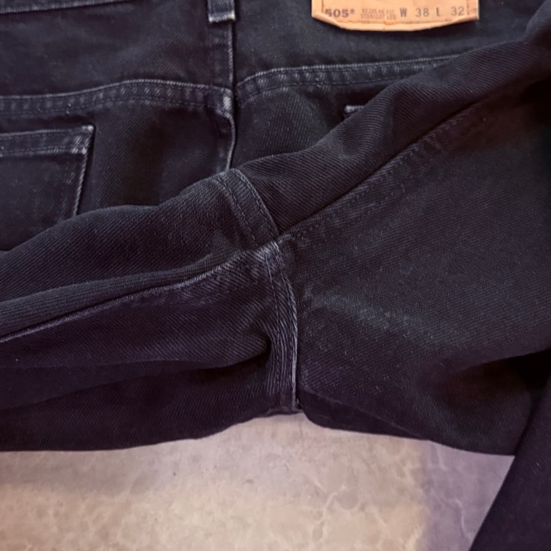 [38/32] USA 리바이스 505 오렌지탭 orange 흑청 블랙 상품이미지7