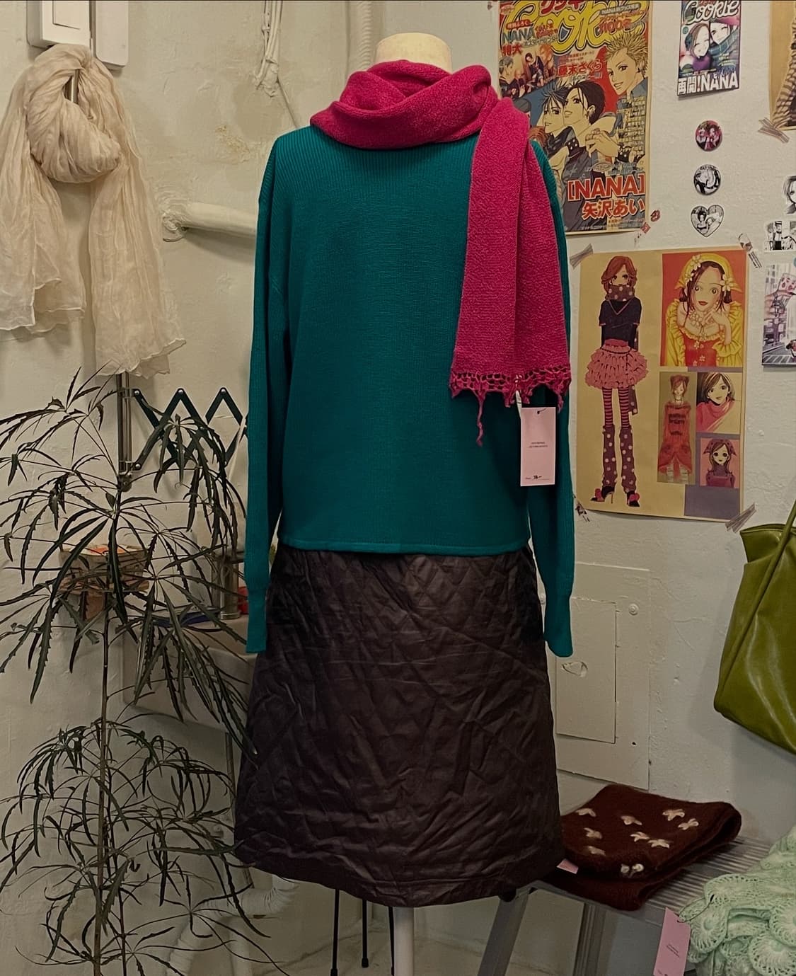 브라운 퀄티드 랩 스커트 [무배] 상품이미지6