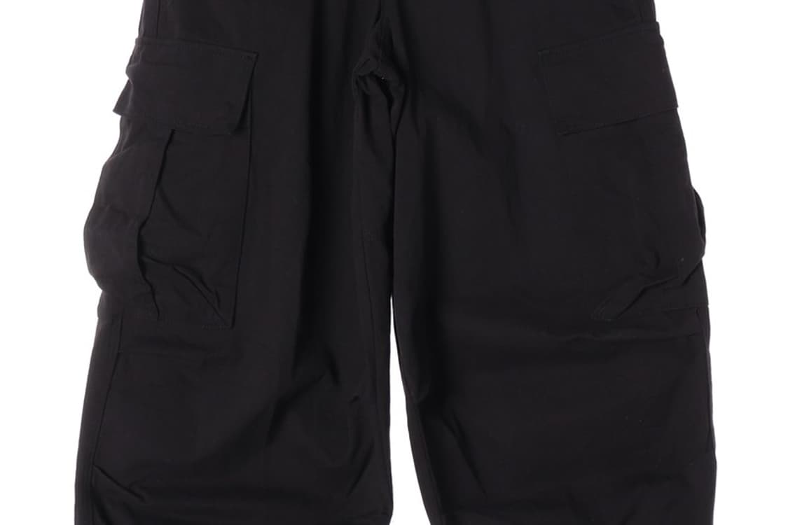 아이돈워너셀 입체 포켓 커브드 와이드 카고 팬츠 블랙 상품이미지4