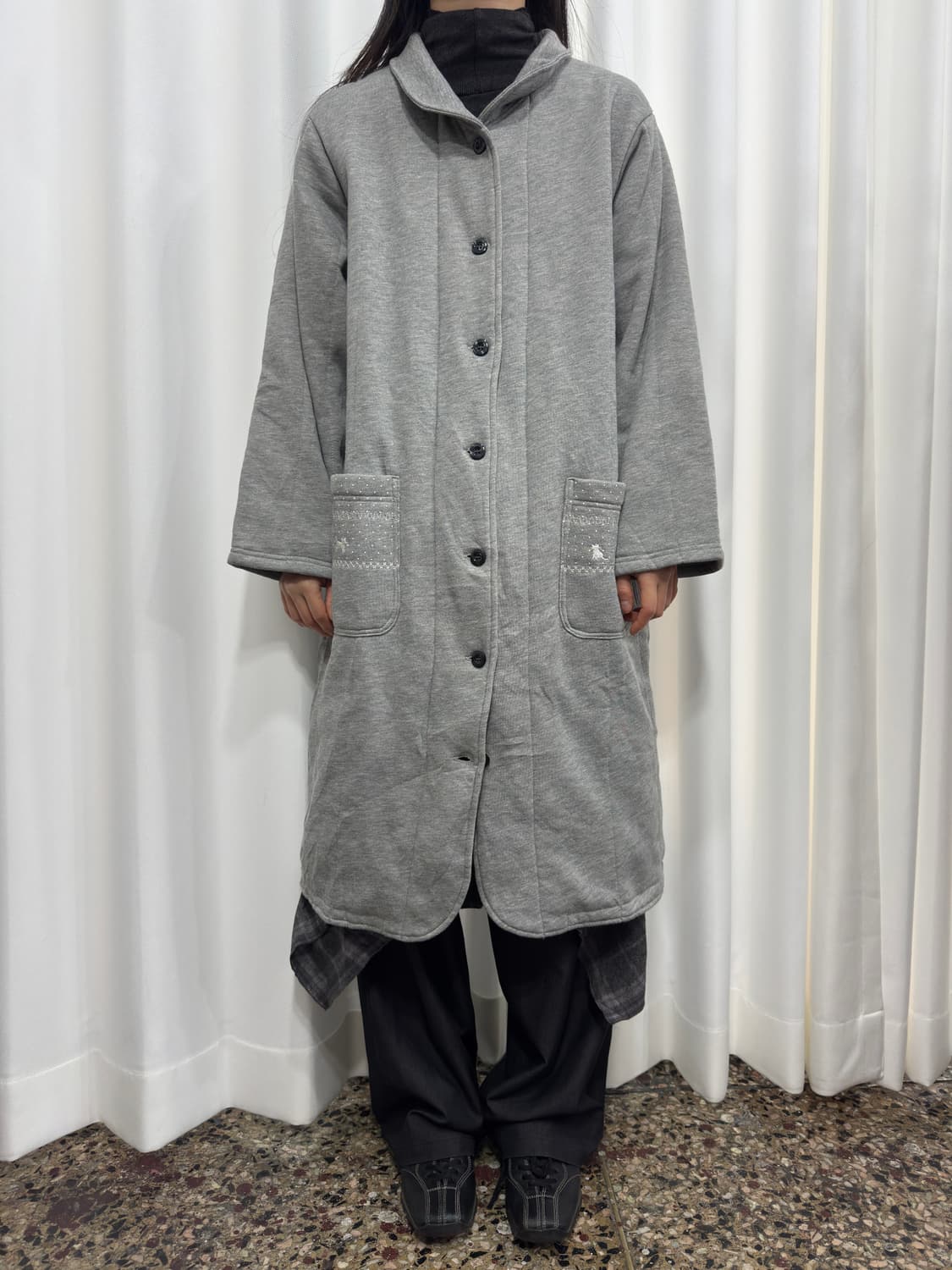 gray mori neko pocket coat 상품이미지1