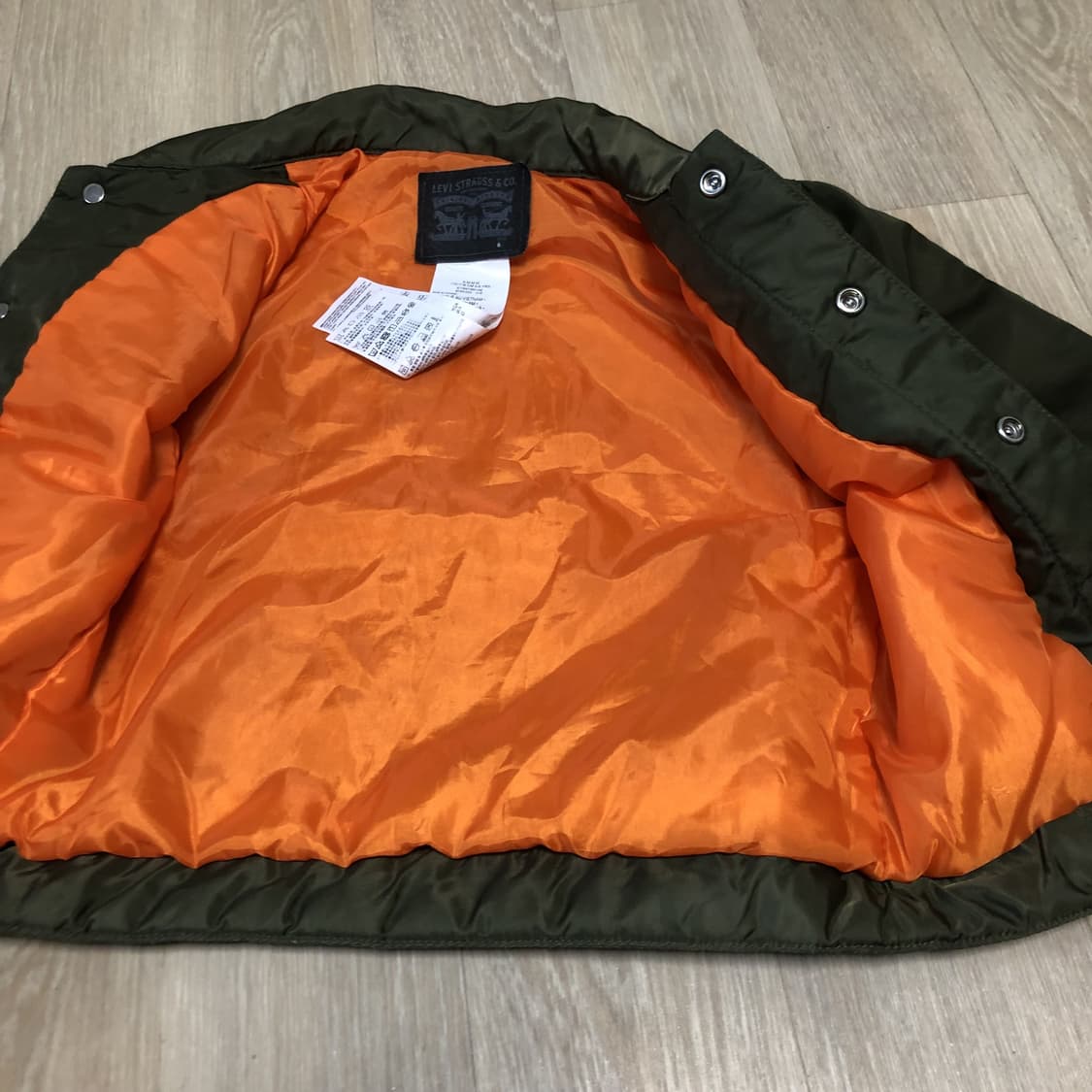 (키즈 6) 리바이스 Levi's 나일론 올리브 3세대 타입 트러커 자켓 상품이미지6