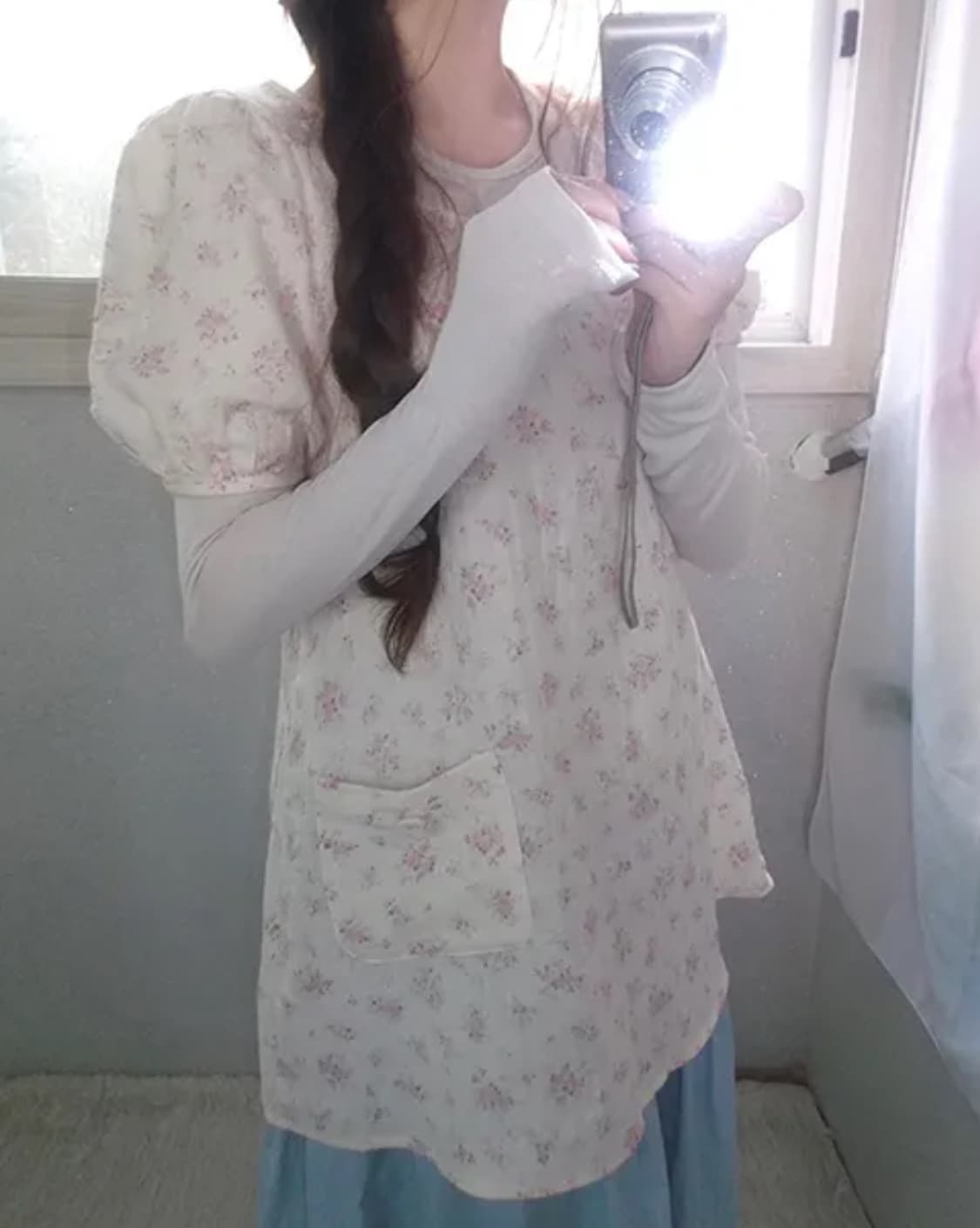 당일배송) 오무트 하나미 레이어드 원피스 빈티지 쿠루미 아오이유우 상품이미지2