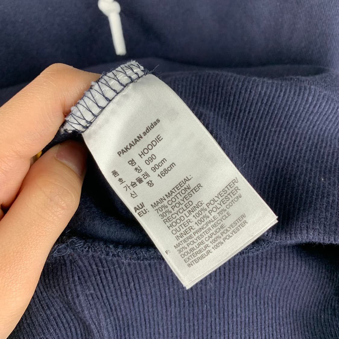 아디다스 백로고 블랙 후드티 상품이미지7