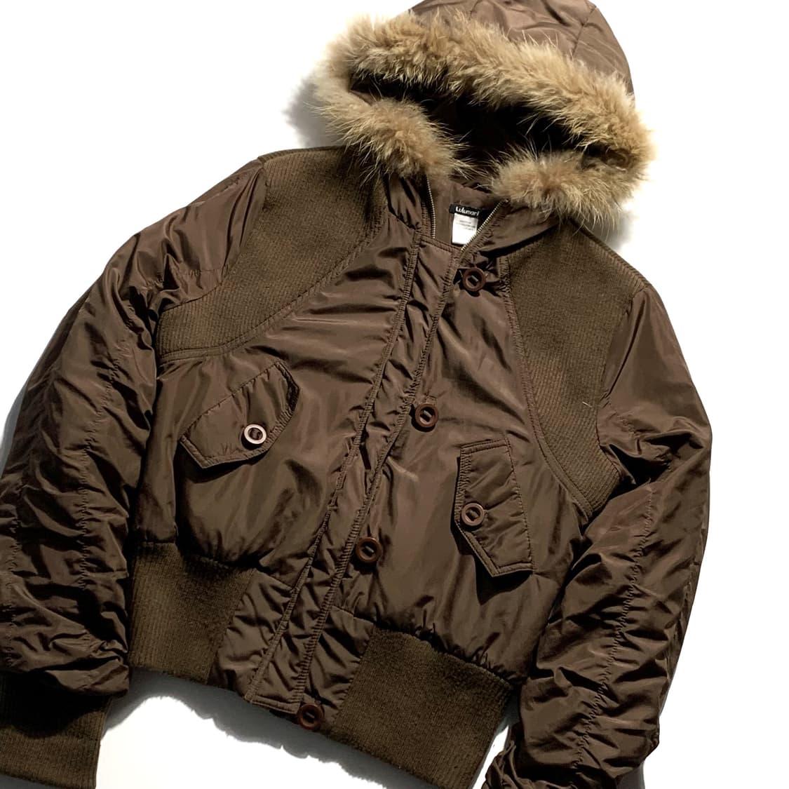 빈티지 브라운 퍼 숏 점퍼   상품이미지2